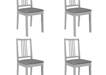 Krzesła z poduszkami 4 szt. szare lite drewno WM-247639