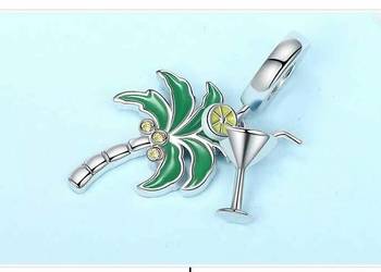 Pandora Charm Moments zawieszk kieliszek drink palma