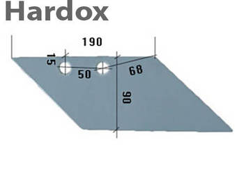 Lemiesz przedpłużka HARDOX 80644/P części do pługa OVERUM