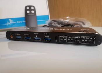 Konsola KVM 2X2 HDMI 2.0 4X USB 3.0 przełącznik Matryca Switch 2 monitor 4K