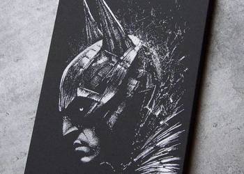 Batman Unikalny obraz ręcznie grawerowany - Rzeźba Staloryt