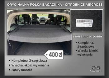 Półka bagażnika Citroen C5 Aircross KOMPLET (dwie części) Oryginał
