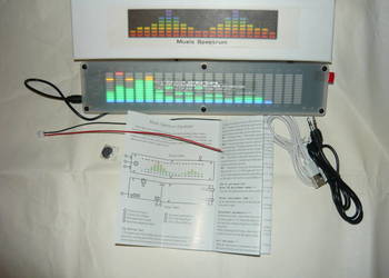 Analizator sygnału audio LED wskaźnik spectrum widmo korektor słupki