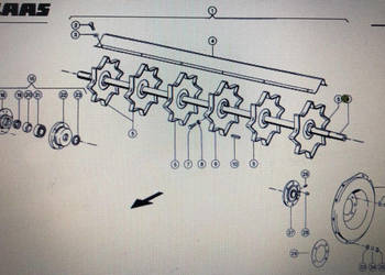 Wałek Podajnika Zboźowego do Claas Mega 370/340 Nr kat. części 000 644 517… Wałek Podajnika Zboźowego do Claas Mega 370/340 Nr kat. części 000 644 517…