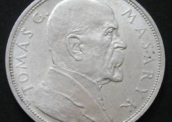 Czechosłowacja 10 koron 1928 - Masaryk - srebro - stan 2