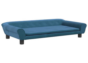 Sofa dla dzieci niebieska 100x50x26 cm aksamit WM-3196393
