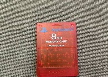 Karta pamięci PlayStation 2, PS2, oryginalna, SCPH-10020, Crimson Red, 8MB,