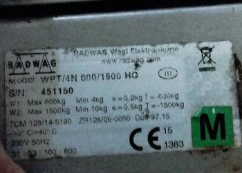 waga najazdowa kwasoodporna WPT/4N 600/1500 HQ