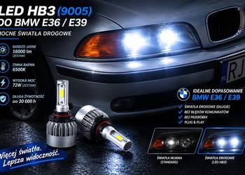 BMW E36 / E39 – Żarówki LED HB3 9005 – 16000 lm 6500K 72W