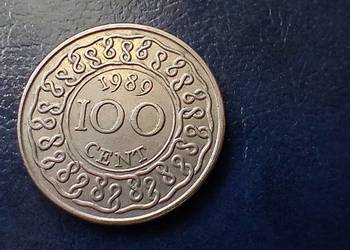 Stare monety 100 cent 1989 Surinam