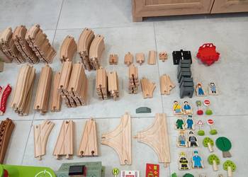 Klocki drewniane tory stacja kolejowe inne