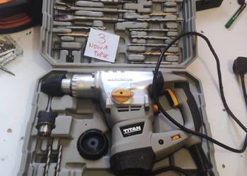 Młotowiertrka Młot udarowy SDS PLUS 1500W 8J +Wiertła Dłuta Titan TTB631SDS