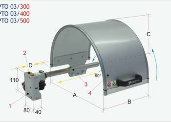 Osłona PTO 03/500, osłona do tokarki PTO03/500