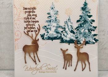 Kartka świąteczna z kopertą ręcznie robiona