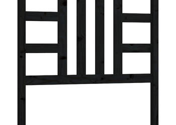 Wezgłowie łóżka czarne 81x4x100 cm lite drewno sosnowe WM-817819