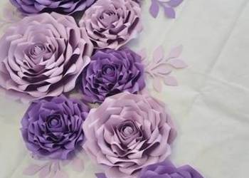 Zestaw kwiatów z papieru 3D