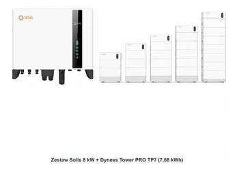 Zestaw Solis 8 kW + Dyness Tower PRO TP7 7,68 kWh