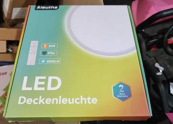 lampa sufitowa LED marki Aisutha ma moc 24W i oferuje strumień świetlny 280
