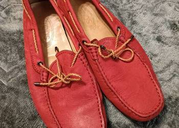 Mokasyny Tod’s – czerwone, skórzane