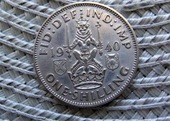 Wielka Brytania 1 Szyling 1940r ( Szkocki ) - SREBRO