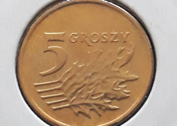 5 Groszy 1993 r. Mennicze-z rolki