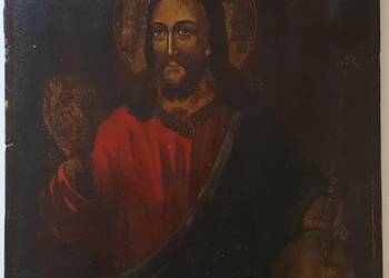 Ikona Jezus Chrystus Władca Świata XIXw 0138