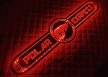 POLAR EXPRES LED mirror 100x25cm 24v multicolor, 3m cable lenght + ciggare…