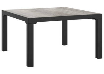 Ogrodowy stolik kawowy szary 55x55x31 cm DPC i stal WM-362800
