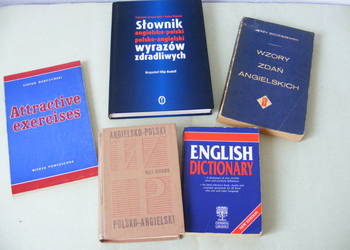English Dictionary + Attractive exercises + Wzory zdań angie