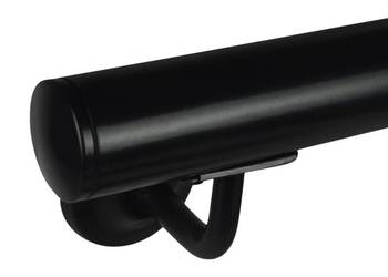 Poręcz Ścienna SCHODOWA Zestaw Stal Barierka Na Schody Okrągła Czarna 140cm