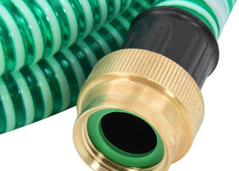 Wąż ssący z mosiężnymi złączami zielony 11" 5 m PVC WM-151042