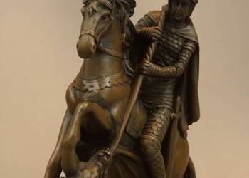 Święty Jerzy figurka z brązu