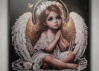 Aniołek wyklejanka diamentowa