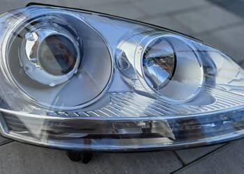 Reflektory VW Golf 5 V Jetta 5 V soczewka BI LED black silver