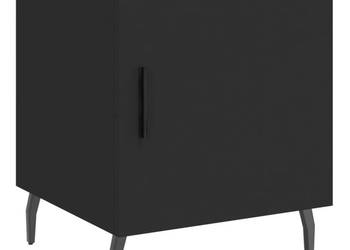 Szafka nocna czarna 40x40x50 cm materiał drewnopochodny WM-827598