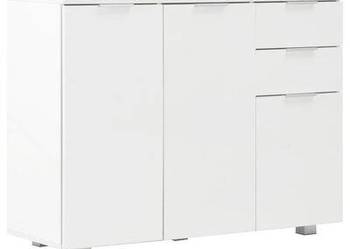 vidaXL Komoda na wysoki połysk, biała, 107x35x80,5 cm(283718)