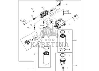 John Deere 9470RX - Filtr paliwa RE541394 (Silnik)