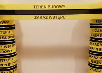 Teren Budowy, taśma ostrzegawczo - informacyjna 50 m