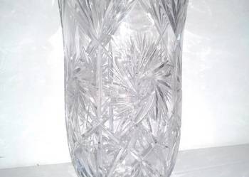 Piękny DUŻY KRYSZTAŁOWY WAZON 28cm KRYSZTAŁ WAWA