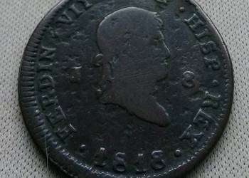 HISZPANIA 8 MARAVEDI 1818 r (FERDYNAND V||)