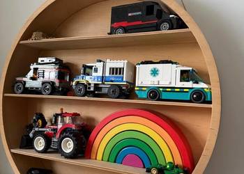 Półka drewniana okrągła 50cm