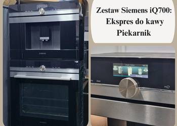 Zestaw Siemens iQ700. Ekspres do kawy CT636LES1 + piekarnik HS658GXS6, term