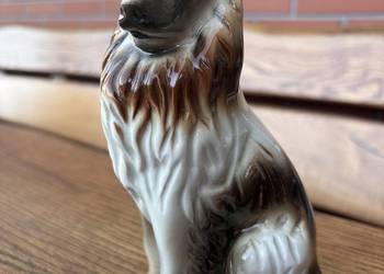 Ceramiczna figurka psa . 18 cm . owczarek szkocki collie . Brazil