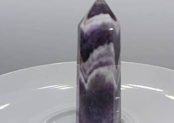 Kolekcja naturalny ametyst szewron stożek 60mm #84