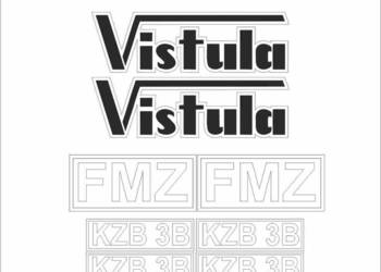 Naklejki Vistula KZB mocne i odporne laminat UV.