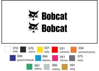 Naklejka wlepka BOBCAT 49 cm - 2 szt Zamiennik