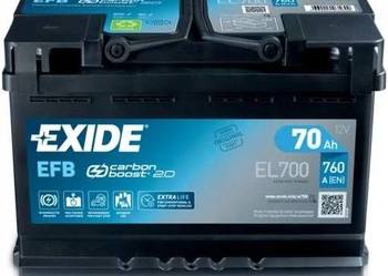Akumulator Exide EFB START&STOP 70Ah 760A Prawy Plus