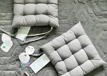 Nowe grube poduszki na krzesło fotel Inspire poduszka szary 2 sztuki