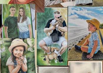 Portret / rysunek kolorowy / kredki i kolorowe ołówki / na zamówienie