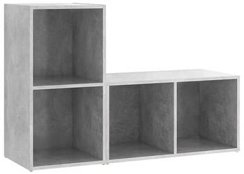 Szafki TV 2 szt. szarość betonu 72x35x365 cm płyta wiórowa WM-3079947